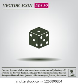 Cubes for the game vector icon.