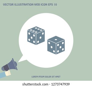 Cubes for the game vector icon.