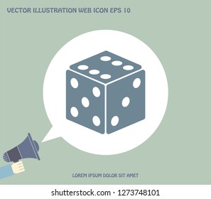 Cubes for the game vector icon.