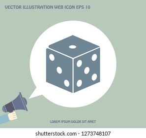 Cubes for the game vector icon.