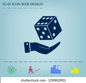 Cubes for the game vector icon.