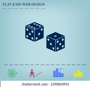 Cubes for the game vector icon.