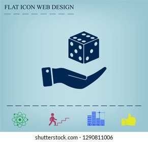 Cubes for the game vector icon.