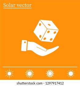 Cubes for the game vector icon.