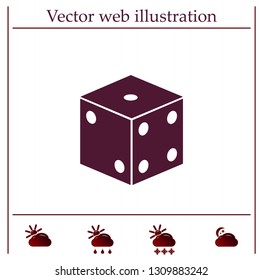 Cubes for the game vector icon.