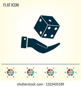 Cubes for the game vector icon.