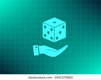 Cubes for the game vector icon.