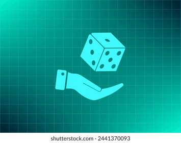 Cubes for the game vector icon.