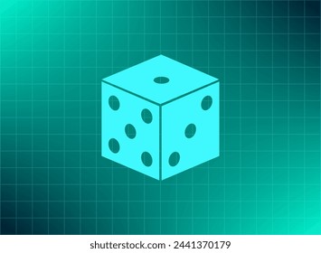 Cubes for the game vector icon.