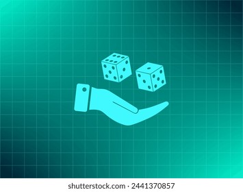 Cubes for the game vector icon.