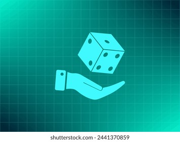 Cubes for the game vector icon.