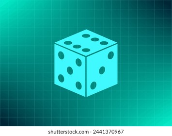 Cubes for the game vector icon.