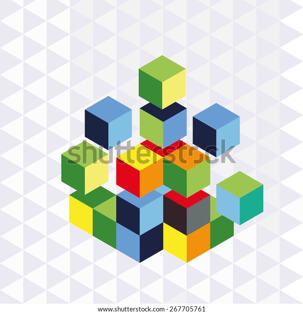 Cubes Geometric Notion Arming Buildings Stock Vector (Royalty Free ...