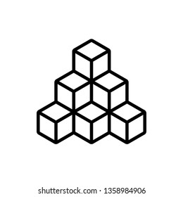 Cubes graphic design template vector isolated illustration