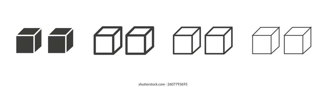 Cubes icon collection for website designs