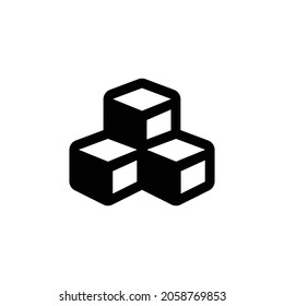 cubes Icon. Flat style design isolated on white background. Vector illustration