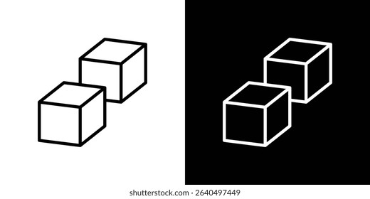 Cubes icon Graphic vector set for ui design