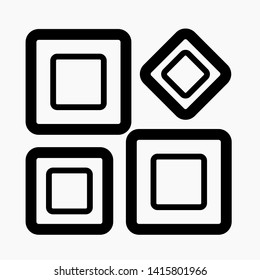 Cubes icon isolated minimal single flat linear icon for application and info-graphic. Commercial line vector icon for websites and mobile minimalistic flat design.
