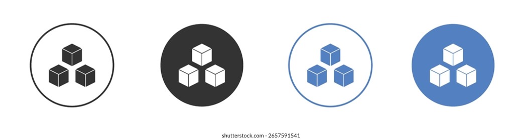 Cubos icono logo Diseños gráficos
