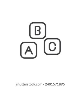 cubes icon. sign for mobile concept and web design. Outline vector icon. Symbol, logo illustration. Vector graphics