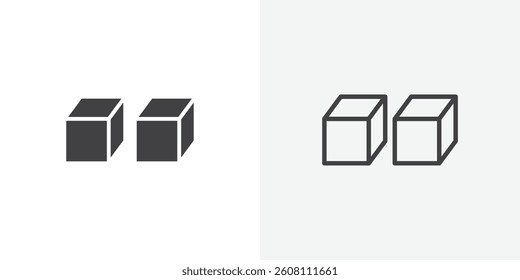 Cubes icons design. vector icons for ui designs