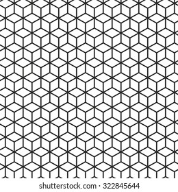 Cubes lines texture. Stripped geometric seamless pattern. Modern repeating stylish texture. Flat texture on white background. Vector