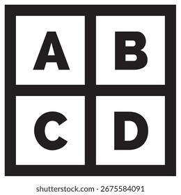 Icono de Vector moderno de cubos: Plantilla de símbolos de ilustración mínima para el diseño de interfaz de usuario del App móvil de Web