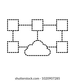 cubes network isolated icon