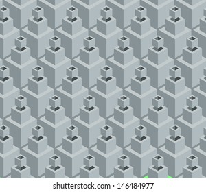Cubes Pattern. Seamless pattern with gray cubes