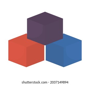 cubes to play over white