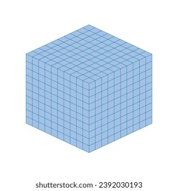 Cubes represent thousands. Learning about base ten blocks. Flats longs squares in mathematics. Scientific resources for teachers and students. Vector illustration.