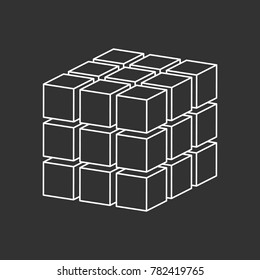 cubes simple logo concept on a black background