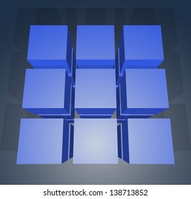 Cubes template. EPS10.