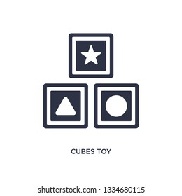 cubes toy icon. Simple element illustration from toys concept. cubes toy editable symbol design on white background. Can be use for web and mobile.