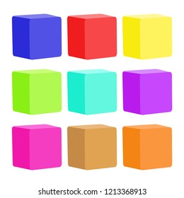 Cubes Toy Multicolored Set Cubes Cubes Stock Vector (Royalty Free ...