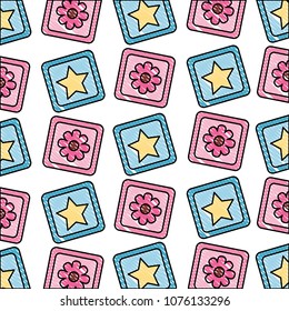 cubes toys of baby with flower and star pattern