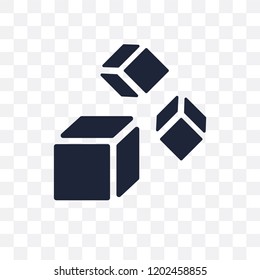 Cubes transparent icon. Cubes symbol design from Geometry collection. Simple element vector illustration on transparent background.