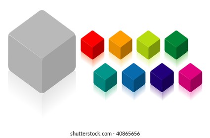 Cubes. Vector.