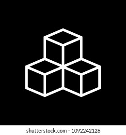 Cubes vector icon