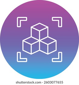 Cubes vector icon. Can be used for printing, mobile and web applications.