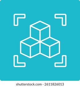 Cubes vector icon. Can be used for printing, mobile and web applications.