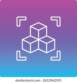Cubes vector icon. Can be used for printing, mobile and web applications.