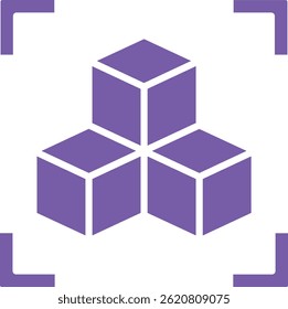 Ícone de vetor de cubos. Pode ser usado para impressão, aplicativos móveis e da Web.