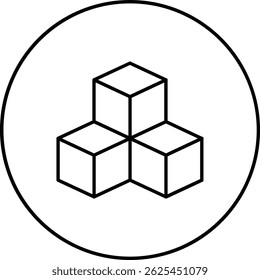 Ícone de vetor de cubos. Pode ser usado para impressão, aplicativos móveis e da Web.