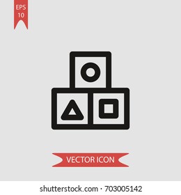 Cubes vector icon illustration symbol