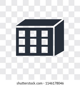 Cubes vector icon isolated on transparent background, Cubes logo concept