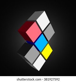 Cubes. Vector illustration.
