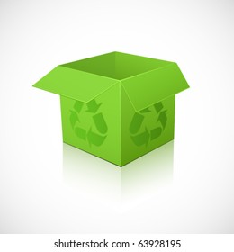 Cube-shaped  box. Vector