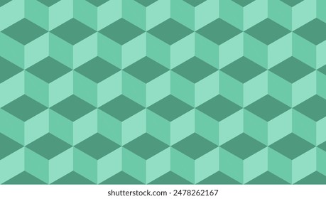 Cube-Shaped Geometric Pattern, Green, Good for Your Design. Suitable for posters, banners, magazines, websites and others