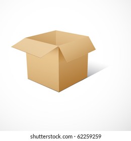 Cube-shaped Package Box. Vector illustration